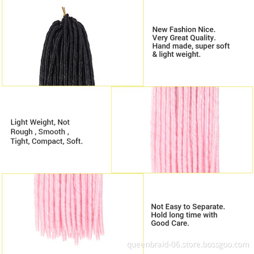 Dreadlocks Crochet Braids Jumbo Dread Hairstyle Ombre Color Synthetic Faux Locs Braiding Hair Extensions For Women